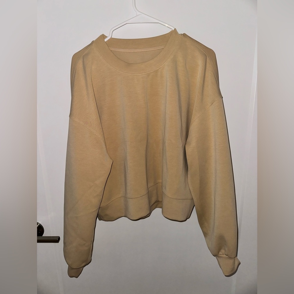 lululemon athletica Tan perfectly oversized crop Softstream Sweatshirt